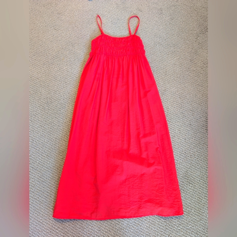 🔥 Hot Coral Pink Spaghetti Strap Maxi Dress 🔥